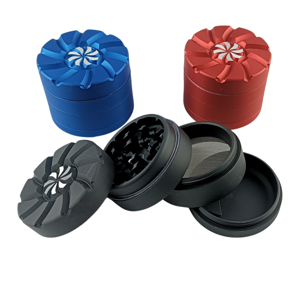 CNC Aluminium Mühle/Grinder 50mm 4-teilig bunt